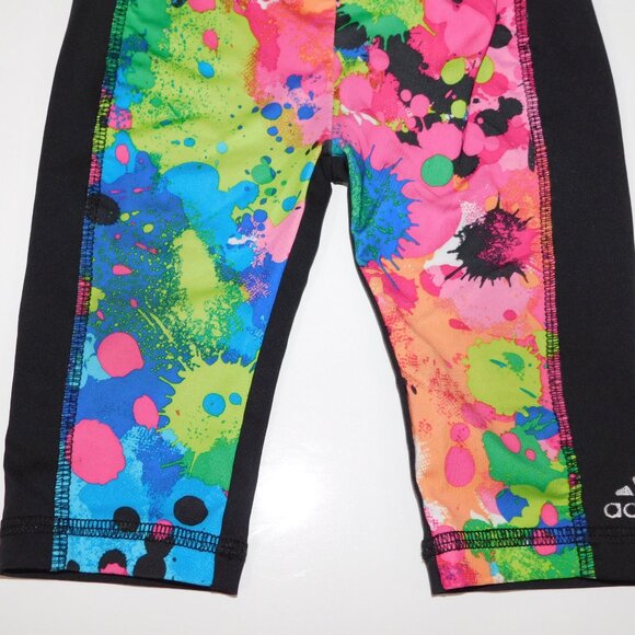 Adidas Baby Girl 12M Multicolor Paint Splatter leggings / tights - Picture 3 of 8